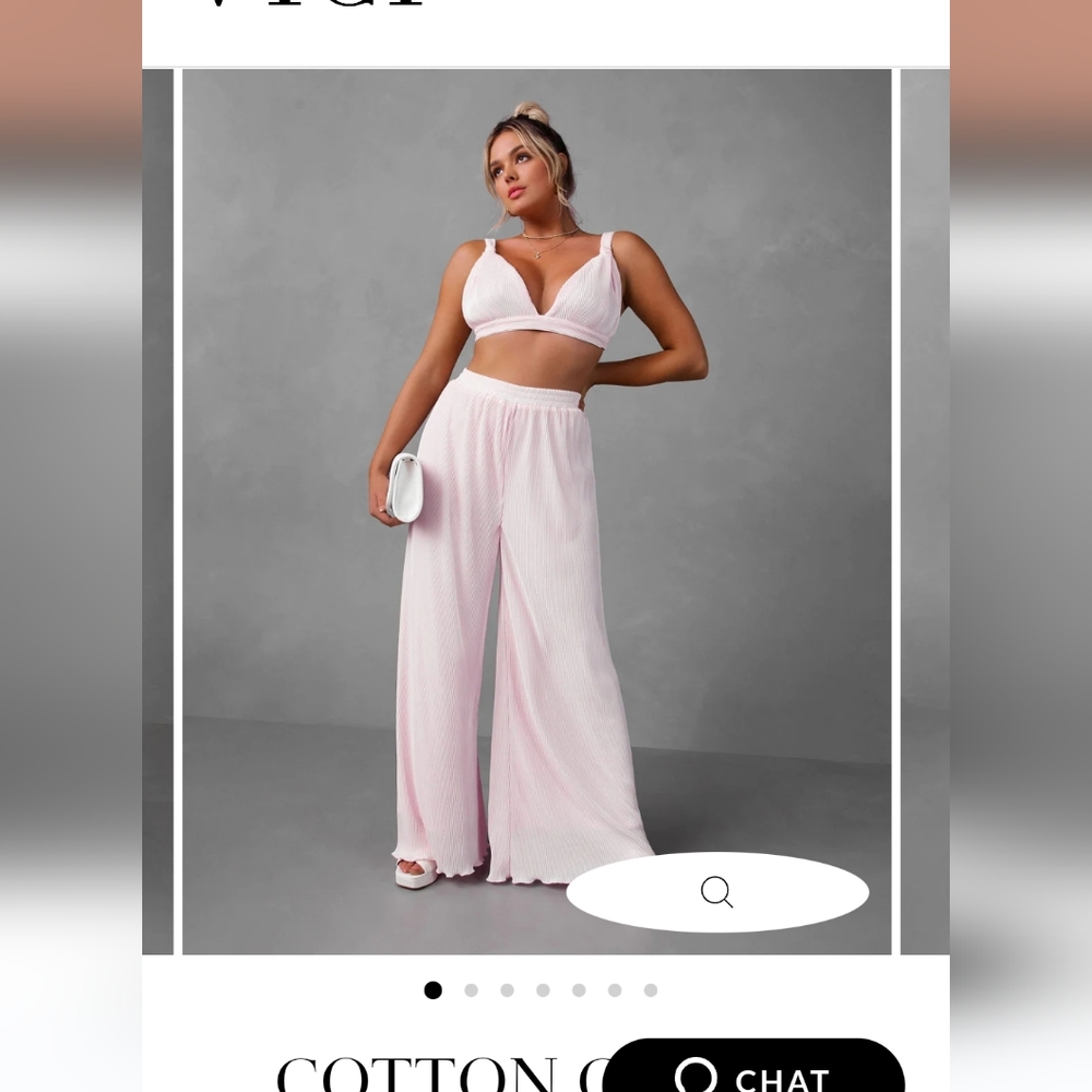 Vici cotton candy plisse SET